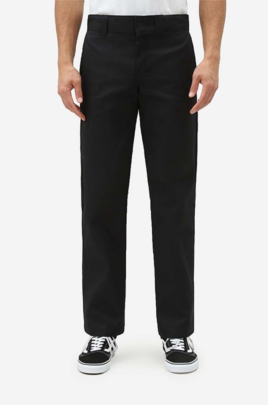 Nohavice Dickies DK0A4XK9BLK-black, pánske, čierna farba, rovné, DK0A4XK9BLK