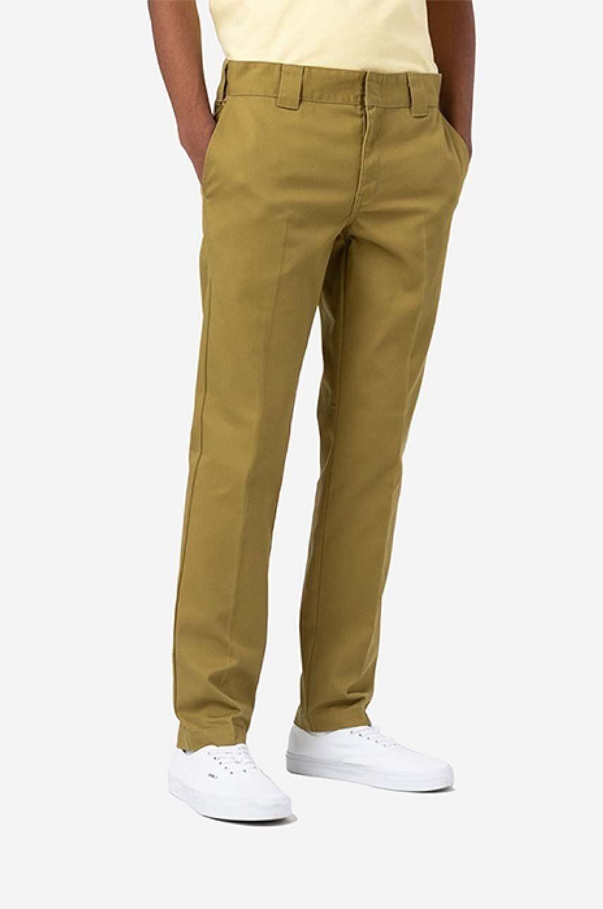 Nohavice Dickies 872 Work Pant Rec DK0A4XK8KHK-KHAKI, pánske, zelená farba, priliehavé