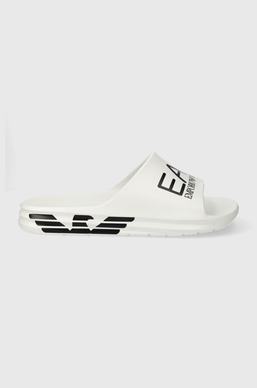 Šľapky EA7 Emporio Armani pánske, biela farba