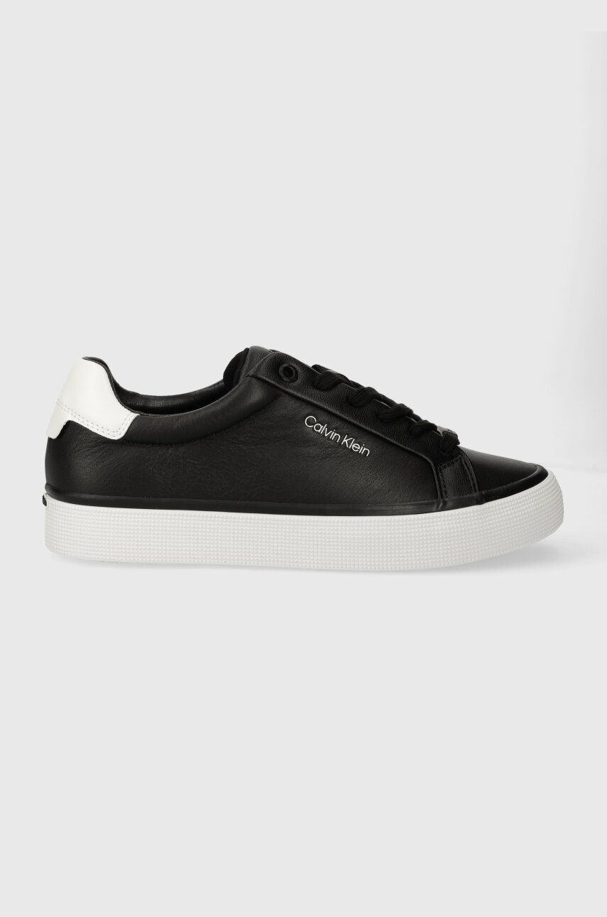 Tenisky Calvin Klein VULC LACE UP - DIAMOND FOXING čierna farba, HW0HW01865