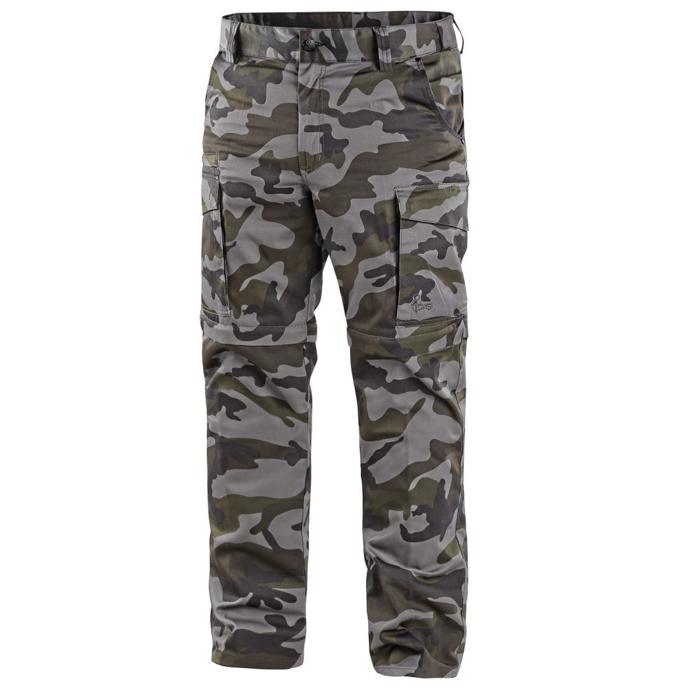 Canis Pánske maskáčové nohavice CXS CAMO s odnímateľnými nohavicami - 46