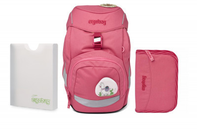 Školská súprava Ergobag prime - Eco pink - batoh + peračník + dosky