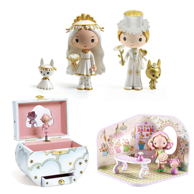 Balíček Tinyly - Hracia skrinka Tinyly - Elfe + Rosalie kvetinárka + Marguerite & Léopold