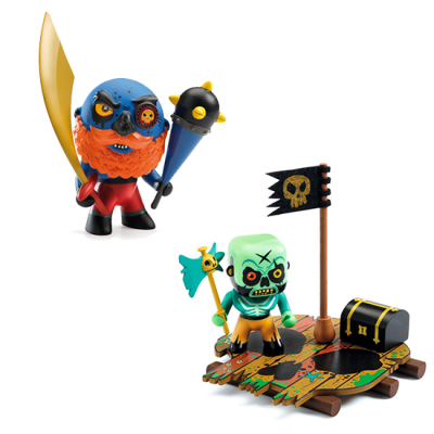 Balíček Arty Toys - pirát So Hipster & pirát Skull s plťou a truhlicou