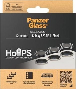 PanzerGlass HoOps Samsung Galaxy S23 FE – ochranné krúžky na šošovky fotoaparátu – čierne