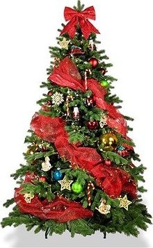 LAALU Ozdobený stromček SYMBOL VIANOC 270 cm so 152 ks ozdôb a dekorácií