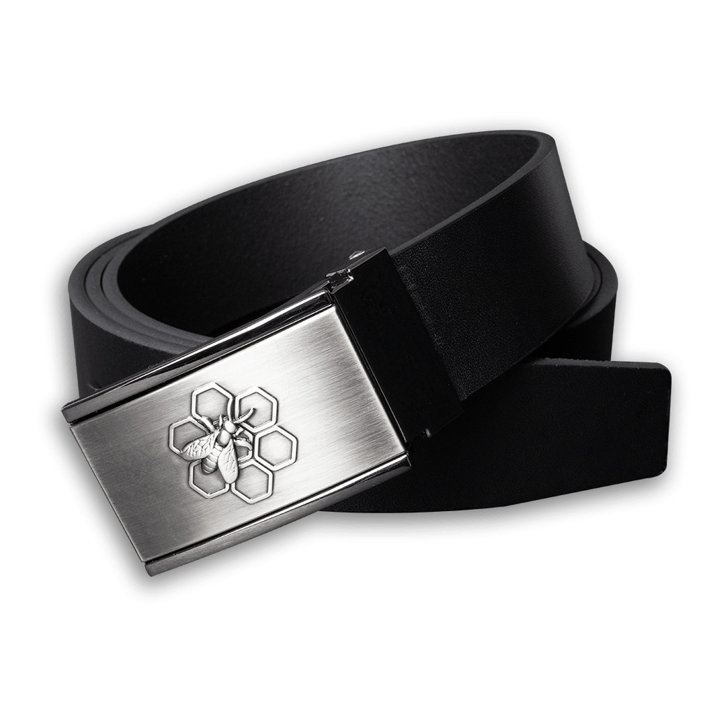 Opasok kožený včelársky Včelári Patina 3,5 cm - čierny, 95