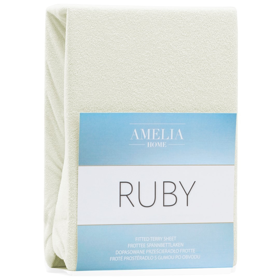 Froté plachta s gumou Amelia Home Ruby ecru