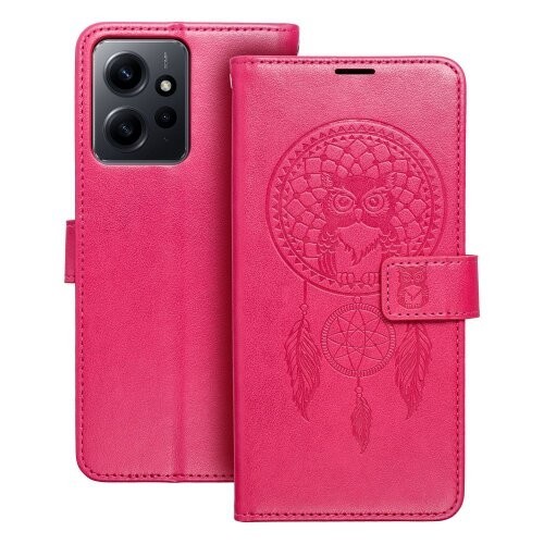 Puzdro Mezzo Book Xiaomi Redmi Note 12 4G, vzor dreamcatcher - červené