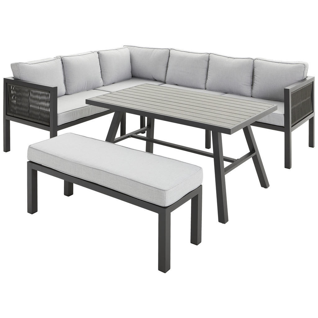 Ambia Garden TERASOVÁ SEDACIA ZOSTAVA, 16-dielne, kov, plast, textil