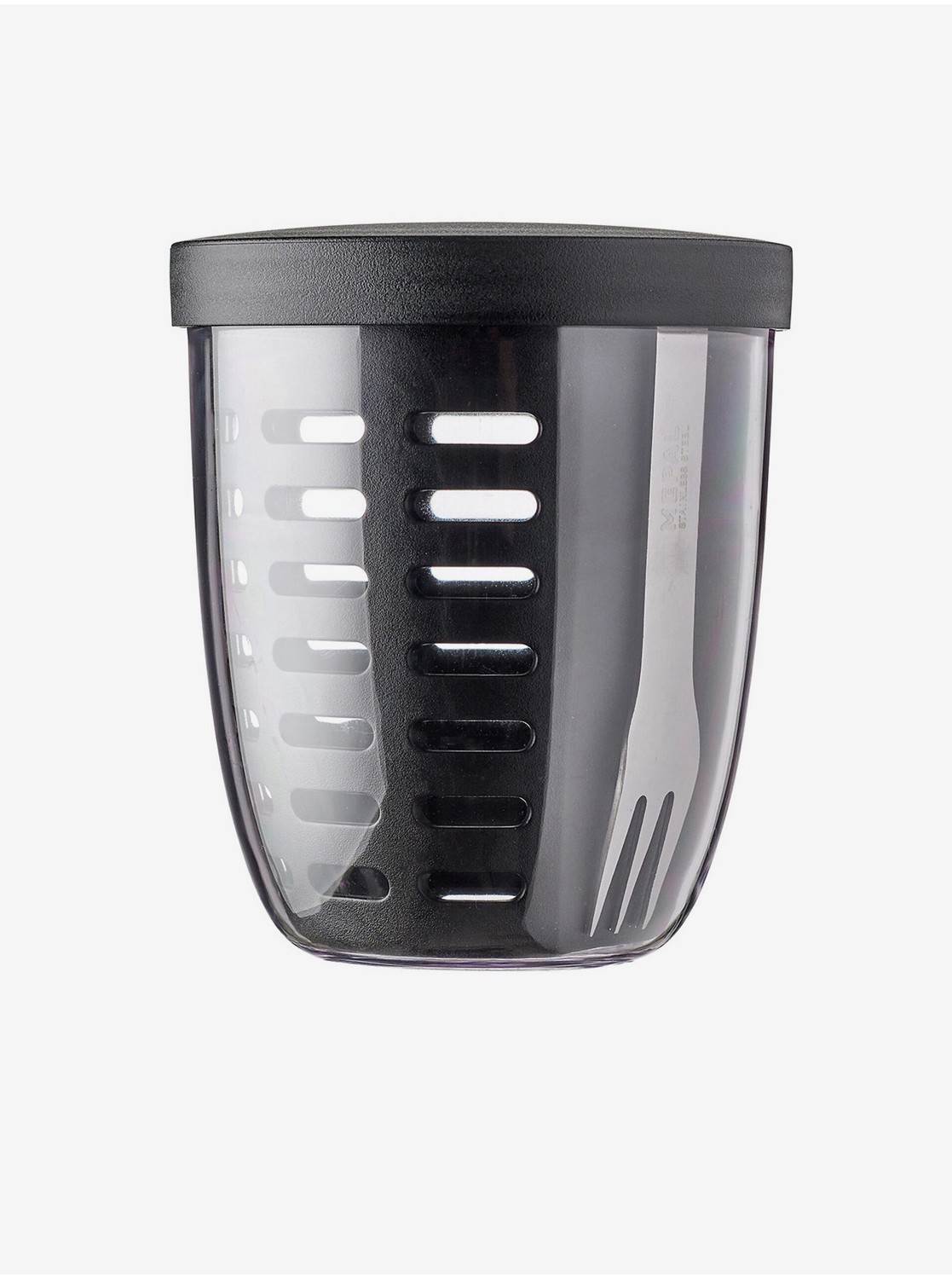 Čierny desiatový box so sitkom Mepal Ellipse 600 ml