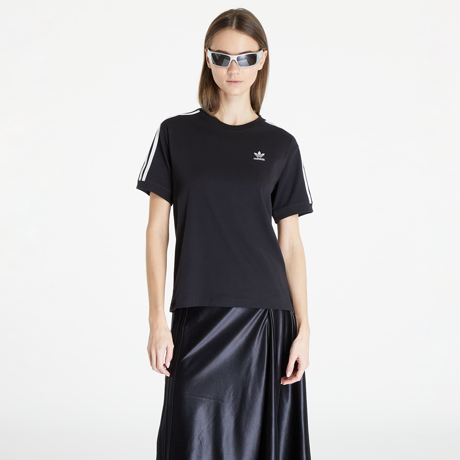 adidas 3 Stripe Tee Black