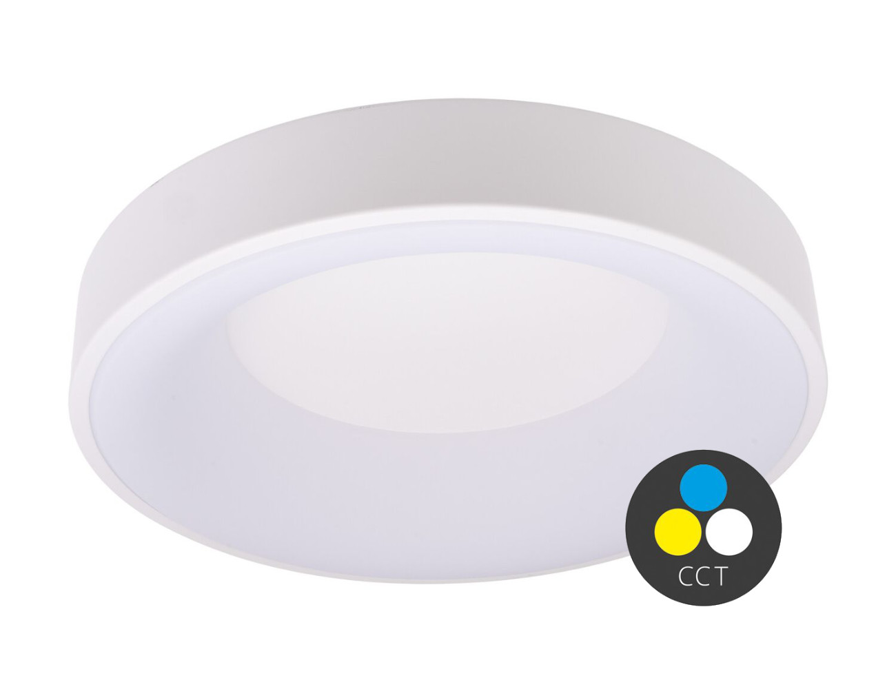 T-LED Biele LED stropné svietidlo guľaté 480mm 48W CCT 105533