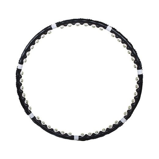 SPRINGOS Hula hop Premium masážny s guličkami - čierny - 85cm