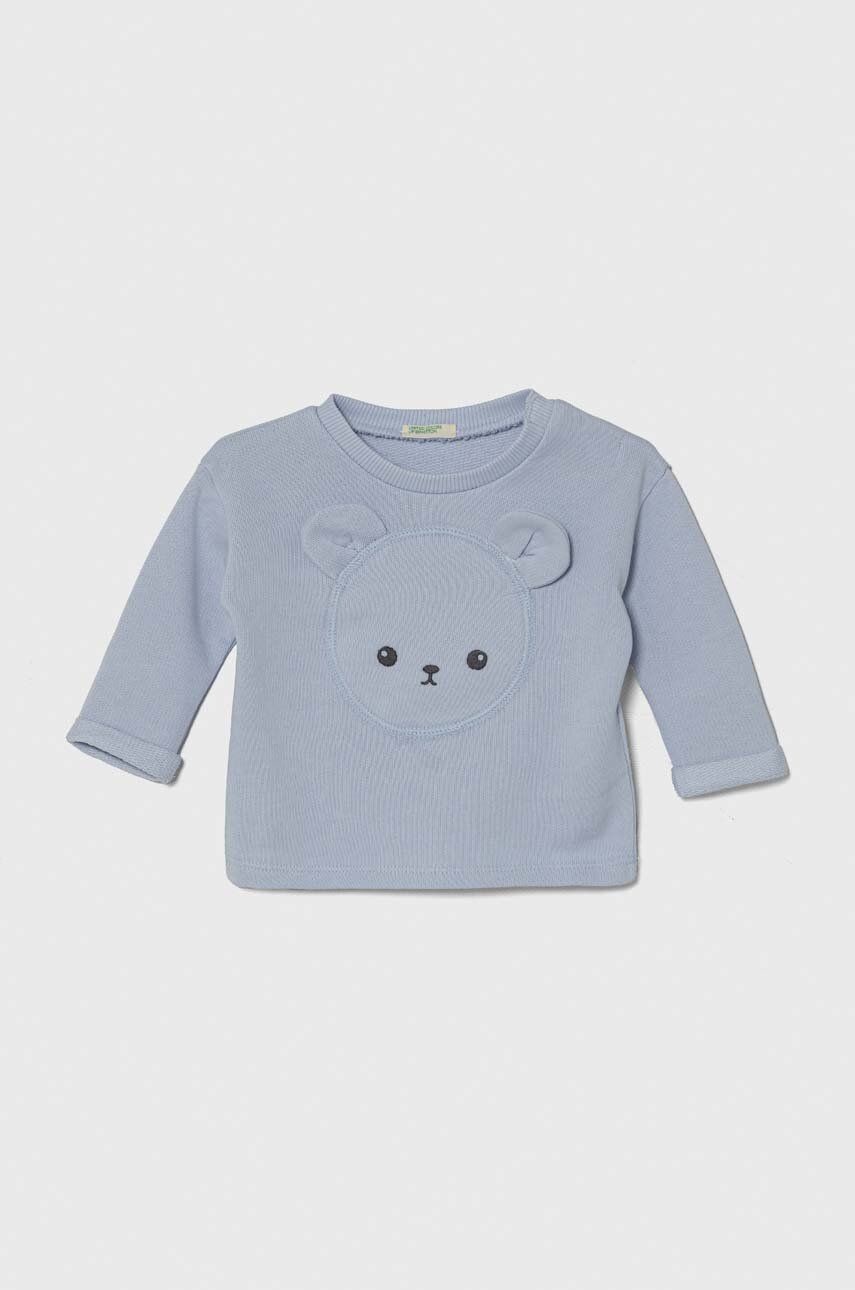 Bavlnená mikina pre bábätká United Colors of Benetton s nášivkou