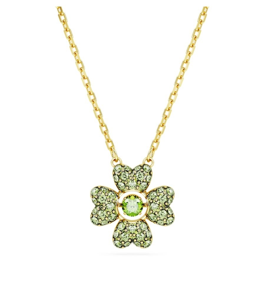 Swarovski Krásny pozlátený náhrdelník Štvorlístok s kryštálmi Idyllia 5671144