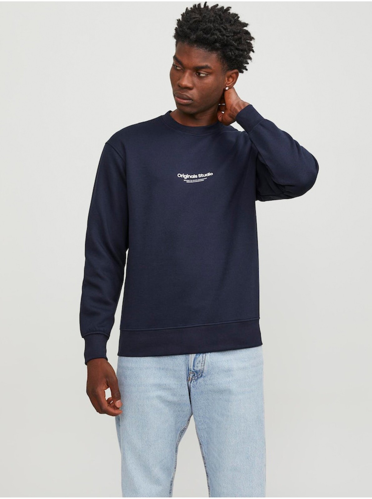 Tmavomodrá pánska mikina Jack & Jones