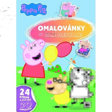Jiri Models Omaľovánky A4 so samolepkami Prasiatko Peppa