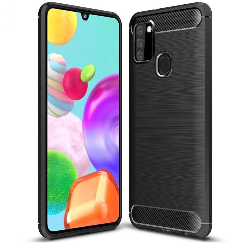 IZMAEL Samsung Galaxy A21s Puzdro Carbon Bush TPU  KP29529 čierna