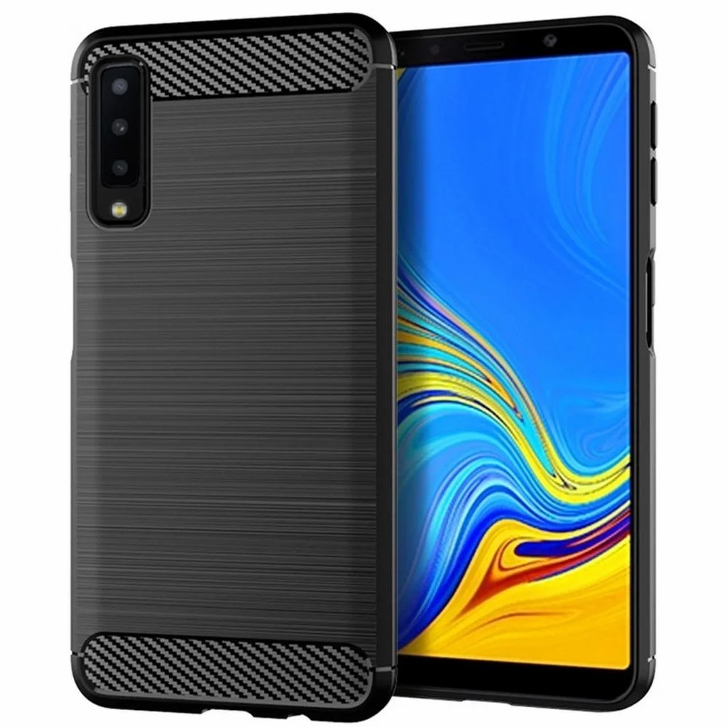 IZMAEL Samsung Galaxy A7 2018 Puzdro Carbon Bush TPU  KP29548 čierna