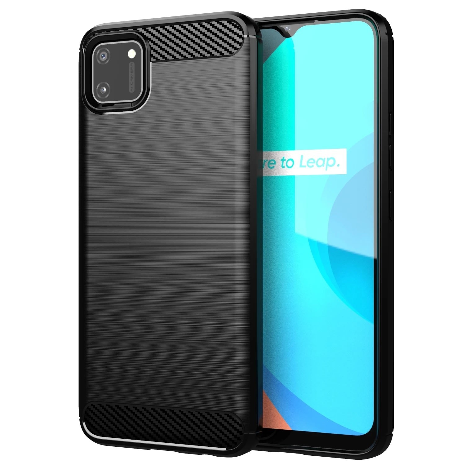 IZMAEL Realme C11 Puzdro Carbon Bush TPU  KP29569 čierna
