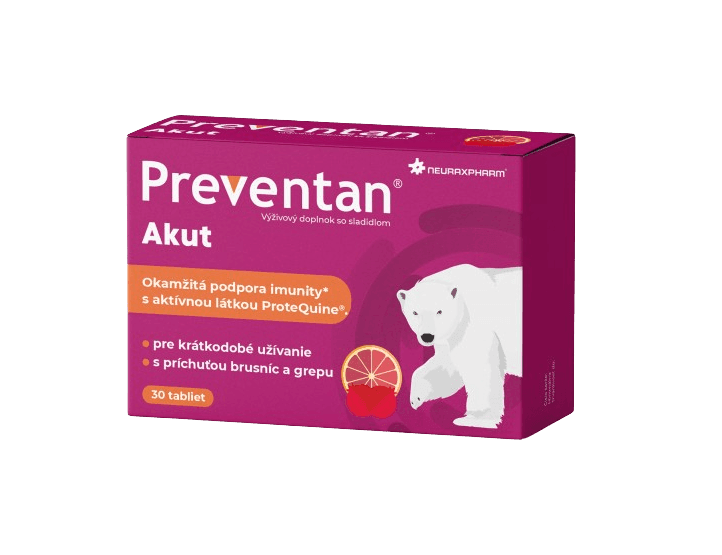 Neuraxpharm Preventan Akut tbl s príchuťou brusníc a grapu 1x30 ks