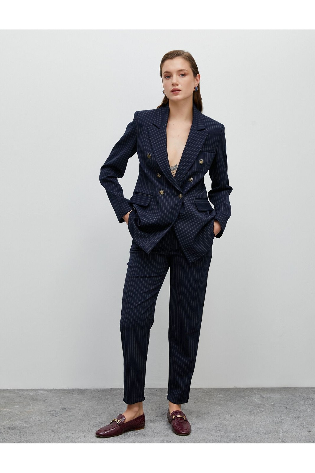 Koton Carrot Trousers with Lace Waist and Pocket Detail