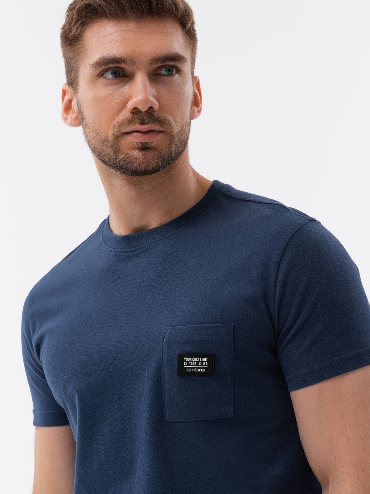 Ombre Men's cotton t-shirt with pocket