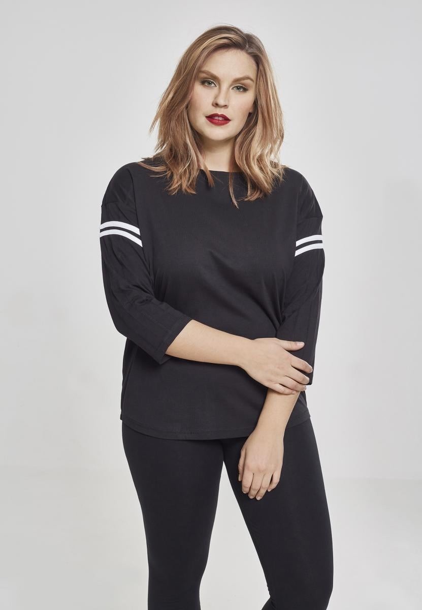 Women's striped T-shirt L/S with sleeves blk/wht