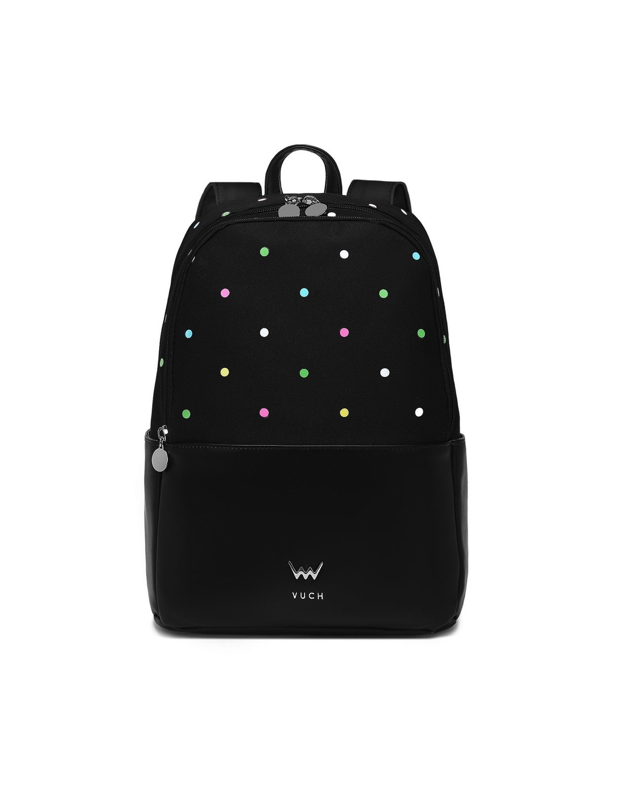 VUCH Zane Dotty Black Urban Backpack