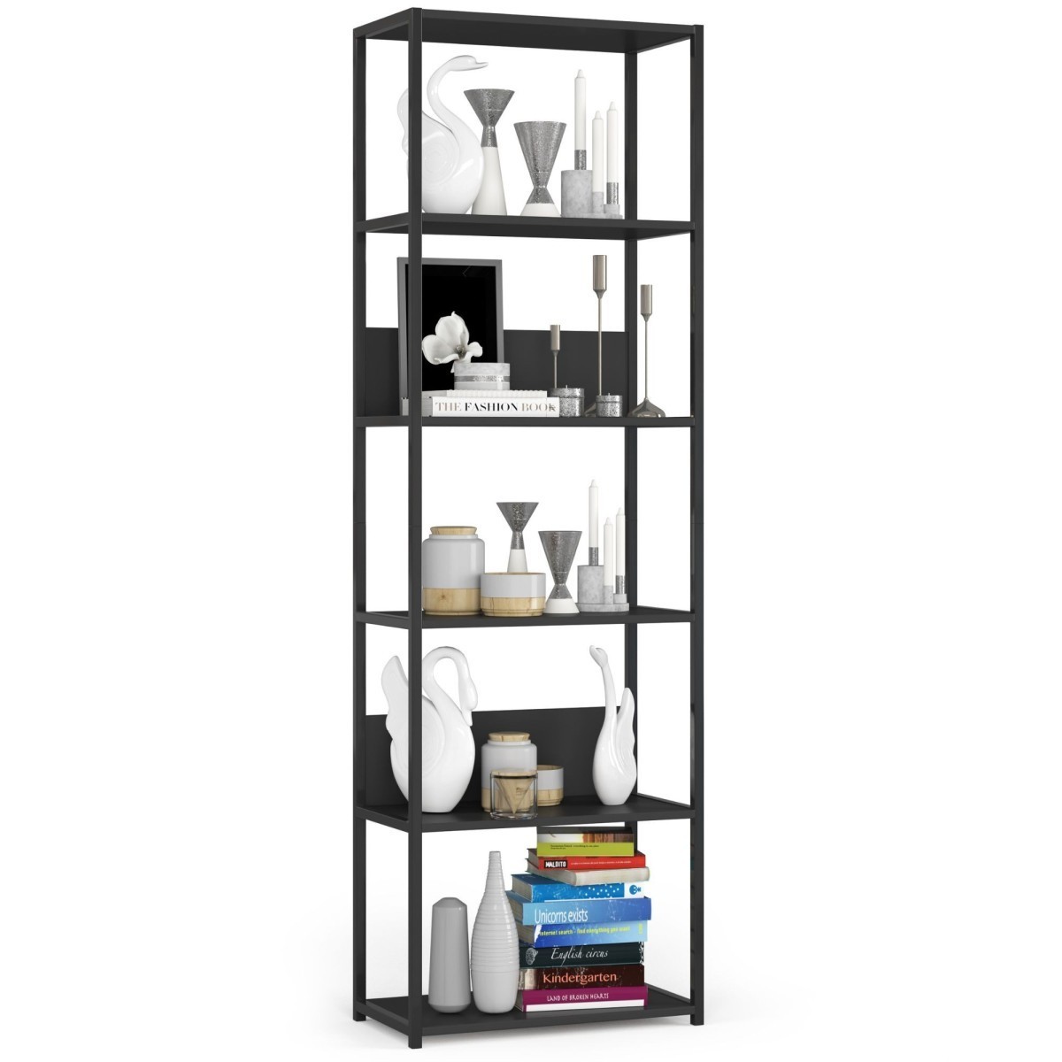 Regál LOFT 60 cm černý