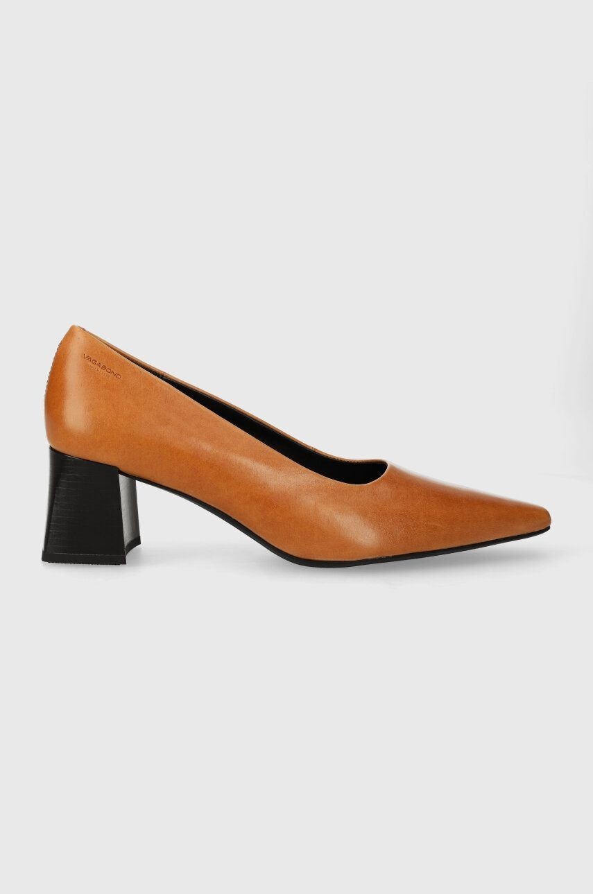 Kožené lodičky Vagabond Shoemakers ALTEA hnedá farba, na podpätku, 5740.001.22
