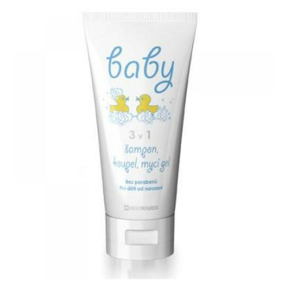 Baby 3 v1 šampón, koupel, mycí gel 200 ml