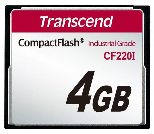 Transcend 4GB INDUSTRIAL TEMP CF220 CF CF (SLC) Fixed disk and UDMA5