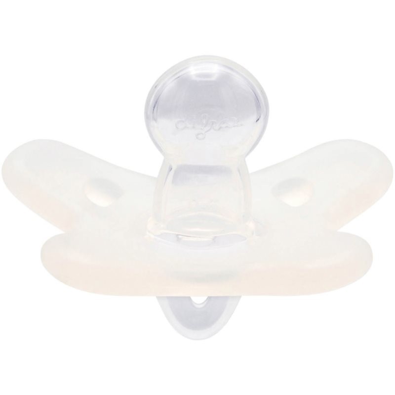 Canpol babies 100% Silicone Soother 6-12m Symmetrical cumlík White 1 ks
