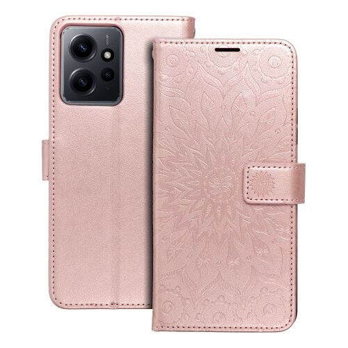 Puzdro Mezzo Book Xiaomi Redmi Note 12 4G vzor mandala - zlato-ružové