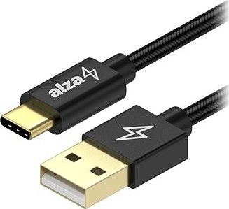 AlzaPower AluCore Charge USB-A to USB-C 2.0 1m čierny