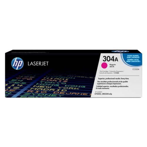 HP originál toner CC533A, magenta, 2800str., HP 304A, HP Color LaserJet CP2025, CM2320, O