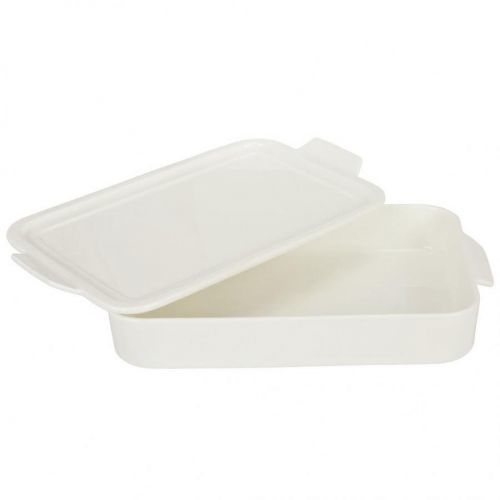 Homeware Profession. ZAPEKACIA MISA, porcelán, keramika 34,2/20,4/5,8 cm - biela