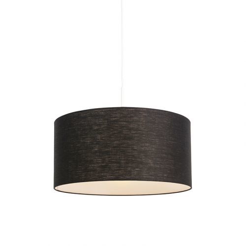 Moderná závesná lampa biela s čiernym tienidlom 50 cm - Combi 1