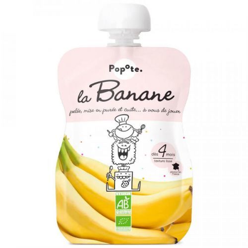 POPOTE Ovocná kapsička banán od 4.mesiaca BIO 120 g