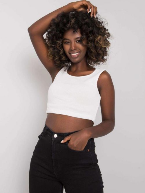 RUE PARIS Dámsky biely pruhovaný top S