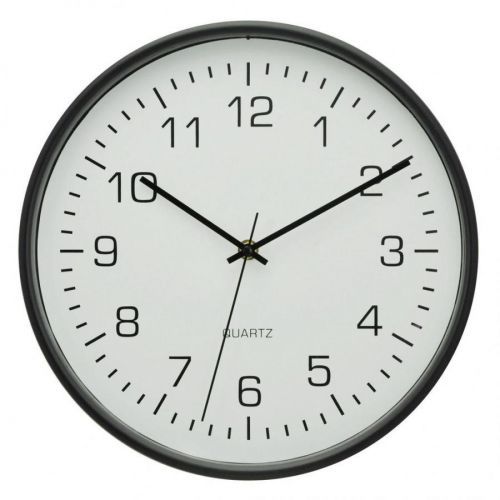 Ambia Home RÁDIOM RIADENÉ HODINY, čierna, biela, 30 cm - čierna, biela