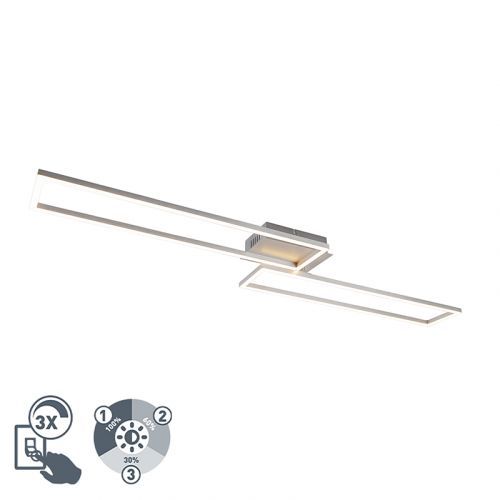 Stropné svietidlo oceľové vrátane LED trojstupňového stmievateľného - Plazas Novo