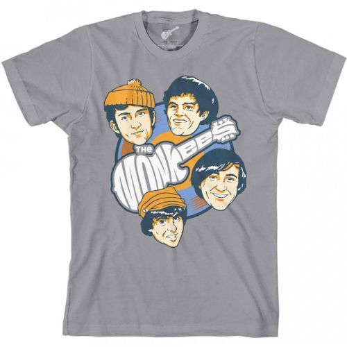The Monkees - Tričko Vinyl Heads - Muž, Unisex, Šedá, XL
