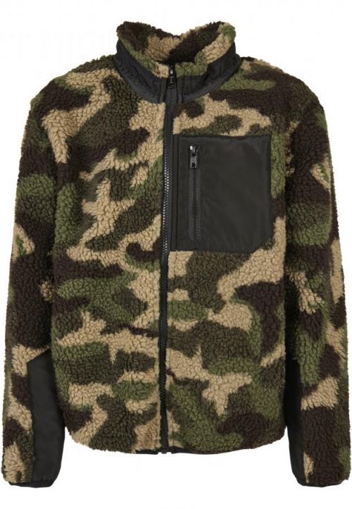 Urban Classics Boys Sherpa Jacket wood camouflage - 110/116