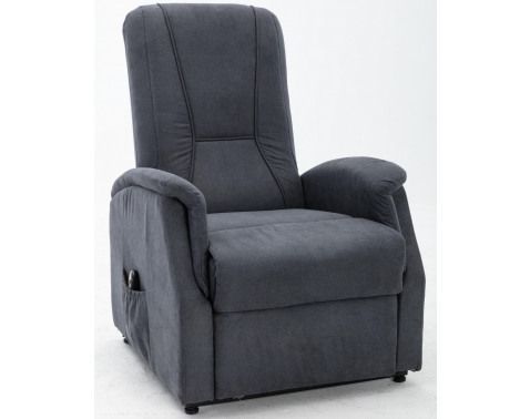 Relaxačné TV kreslo Birmingham, antracitová látka%