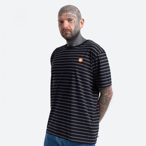 Wood Wood Ace T-shirt 10135710-2222 BLACK/GREY STRIPES