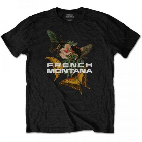 French Montana - Tričko Butterfly - Muž, Unisex, Čierna, S