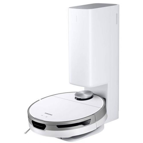 Robotický vysávač Samsung Jet Bot+ biely robotický vysavač • příkon 60 W • prachová nádoba 0,3 l • hlučnost 76 dB • invertorový motor • Wi-Fi • LiDAR